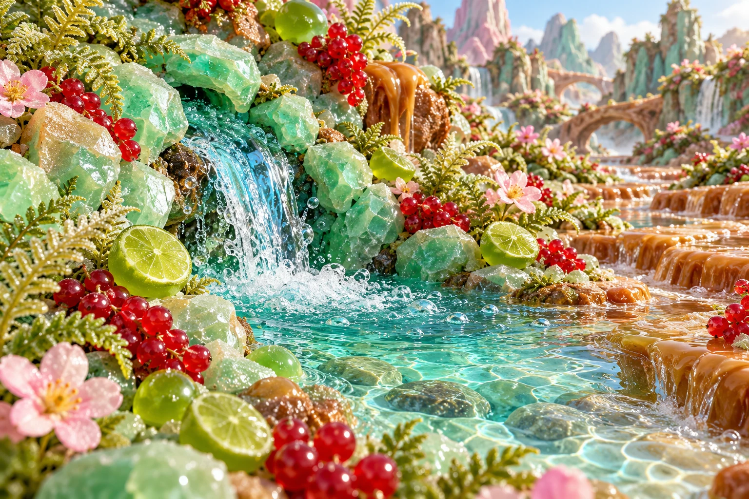 Mint source in Faleruni's illustrated fruit and confectionery world
